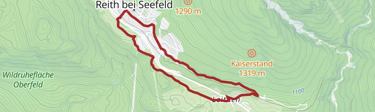 Route map: Rundwanderung Wiesenweg Reith